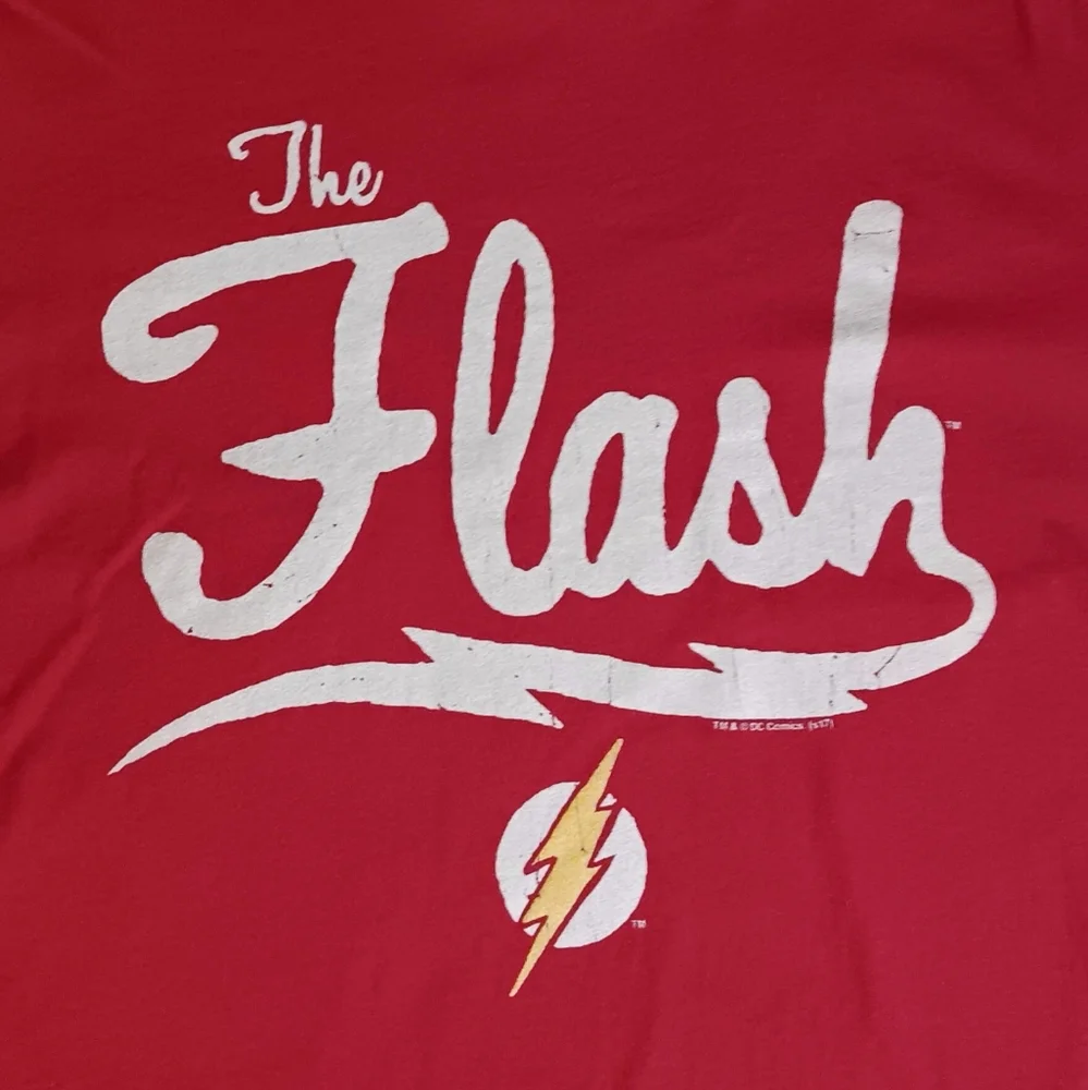 The Flash vintage logo t shirt dc comics copyright batman superman dark knight - Picture 3 of 7